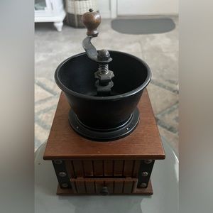 Vintage wood coffee grinder